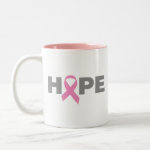 hope pink ribbon mug