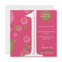 Pink 1st Birthday #1 invitations