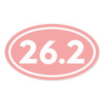 Pink 26.2 Marathon Oval Sticker