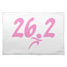Pink 26.2 marathon place mat