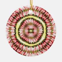 Pink 2 Designs in 1 Christmas Ornament