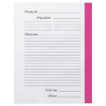 Pink 2-sided Recipe Pages flyers