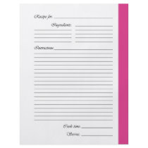 Pink 2-sided Recipe Pages flyers