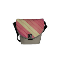 Pink 3D Stripes messenger bags