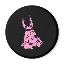 Pink 50s Be-bop Dress magnets by Regella Pink 50s Be-bop Dress magnets