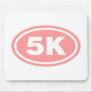 Pink 5 K Runner Oval Mouse Pad
