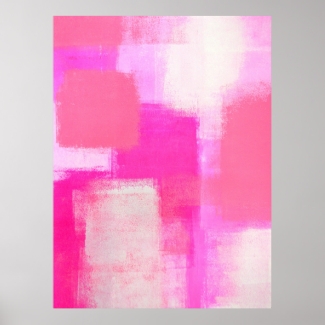 Pink Abstract Art Poster Print