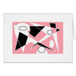 PINK ABSTRACT BLANK GREETING CARD cards