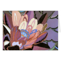 Pink Abstract Blossom Greeting Card