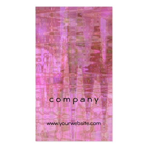 Pink Abstract Business Card (back side)