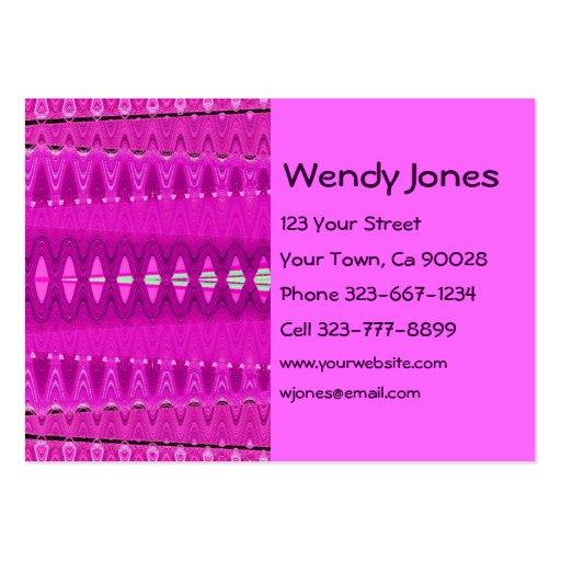 pink abstract business cards (front side)