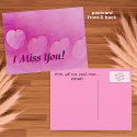 Pink Abstract Heart Post Card postcards by Exit178 Pink Abstract Heart Post Card postcards