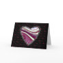 Pink Abstract Heart Valentine Love Romance Greeting Card