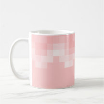 Pink Abstract. Squares in a Wave. Coffee Mug