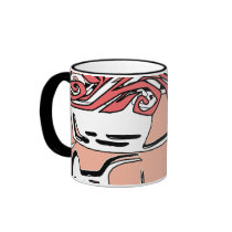pink abstract still life mugs by VioDeSign pink abstract still life mugs