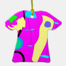 Pink abstraction christmas tree ornaments
