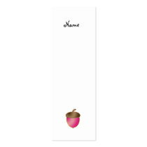 Pink acorn business card template