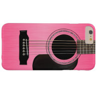 Pink Acoustic Guitar Barely There iPhone 6 Plus Case