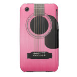 Pink Acoustic Guitar iPhone 3 Case-Mate Case