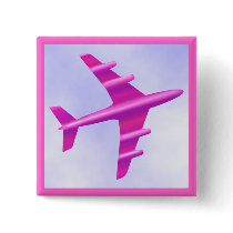 Pink Aeroplane buttons