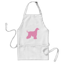 Pink Afghan Hound Dog Aprons