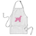 Pink Afghan Hound Dog aprons