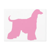 Pink Afghan Hound Dog postcards by dogsandhorses Pink Afghan Hound Dog postcards