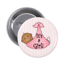 Pink African American It's a Girl