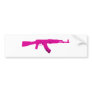Pink AK-47 Bumper Stickers
