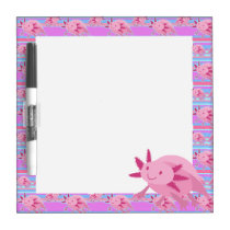 Pink Albino Axolotl Pattern dry erase boards