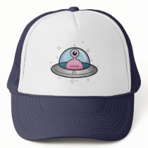 Pink Alien in Spaceship Hat