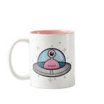 Pink Alien in Spaceship Mug