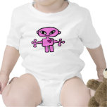 Pink Alien white babygrow t-shirts