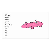 Pink alligator business cards