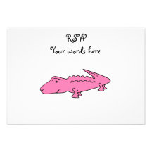 Pink alligator invite