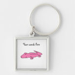 Pink alligator key chains