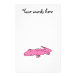 Pink alligator personalized stationery