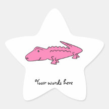 Pink alligator star stickers