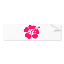 pink aloha flower bumper stickers