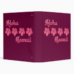 Pink Aloha Hawaii Vinyl Binders