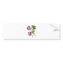 Pink American Beauty Roses in Embroidery Bumper Sticker