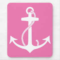 Pink Anchor Mousepad