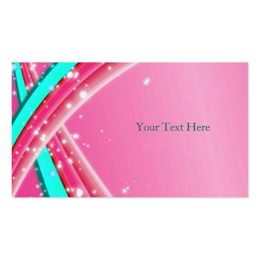 Pink and Aqua Abstract Business Cards (back side)
