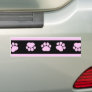 Pink and Black and Paws and Stripes Bumper Stickers