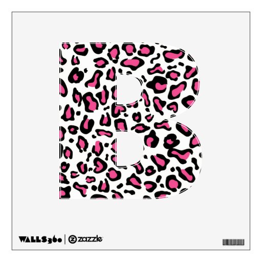 pink_and_black_animal_print_initial_wall_decals ... pink_and_black_animal_print_initial_wall_decals ...