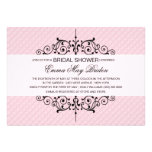 Pink And Black Bridal Shower Custom Invitations