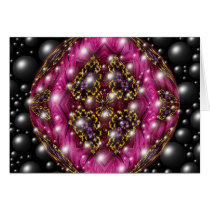 Pink and Black Bubble Design cards