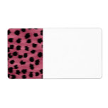 Pink and Black Cheetah Print Pattern. Custom Shipping Labels