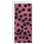 Pink and Black Cheetah Print Pattern. Rack Card Design