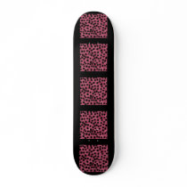 Pink and Black Cheetah Print Pattern. Skate Board Decks